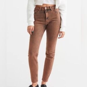 H&M Brown Faded High Waist Skinny Jeans Size 8